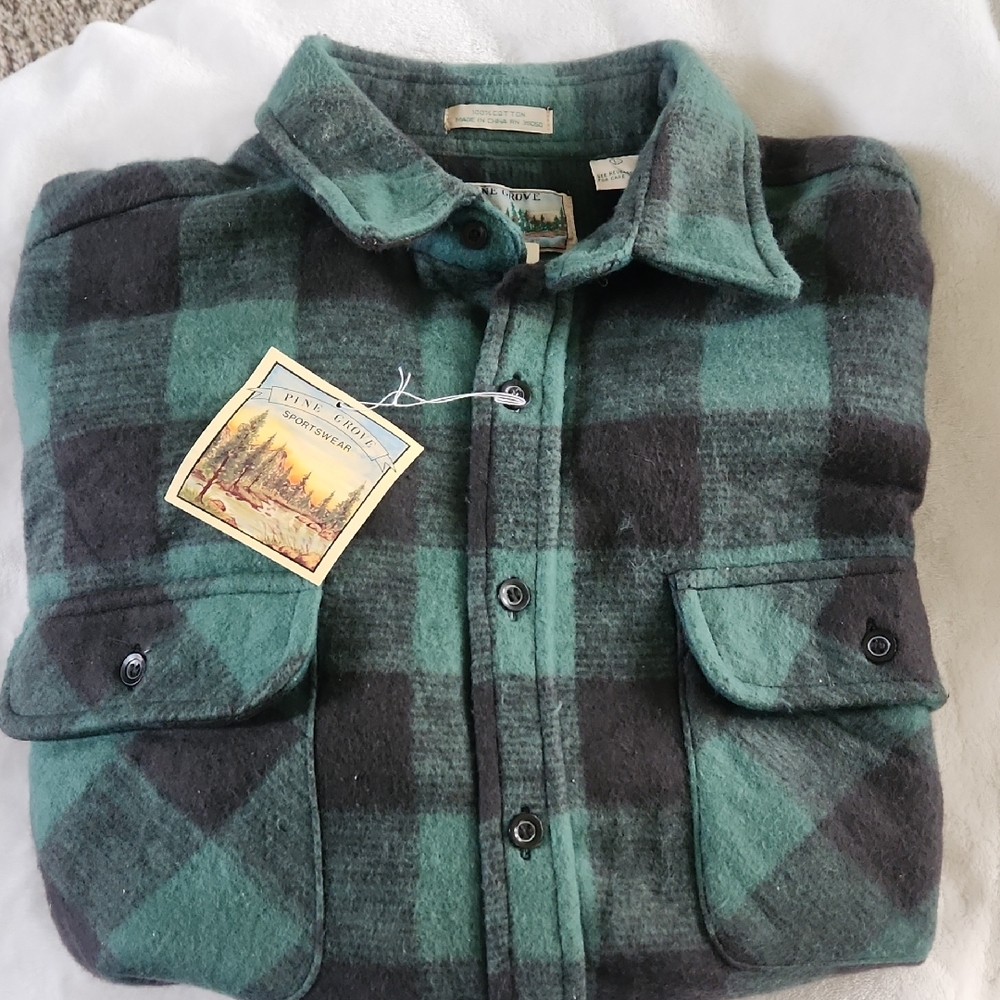 Pine Grove Green & Black Flannel Shirt/Jacket